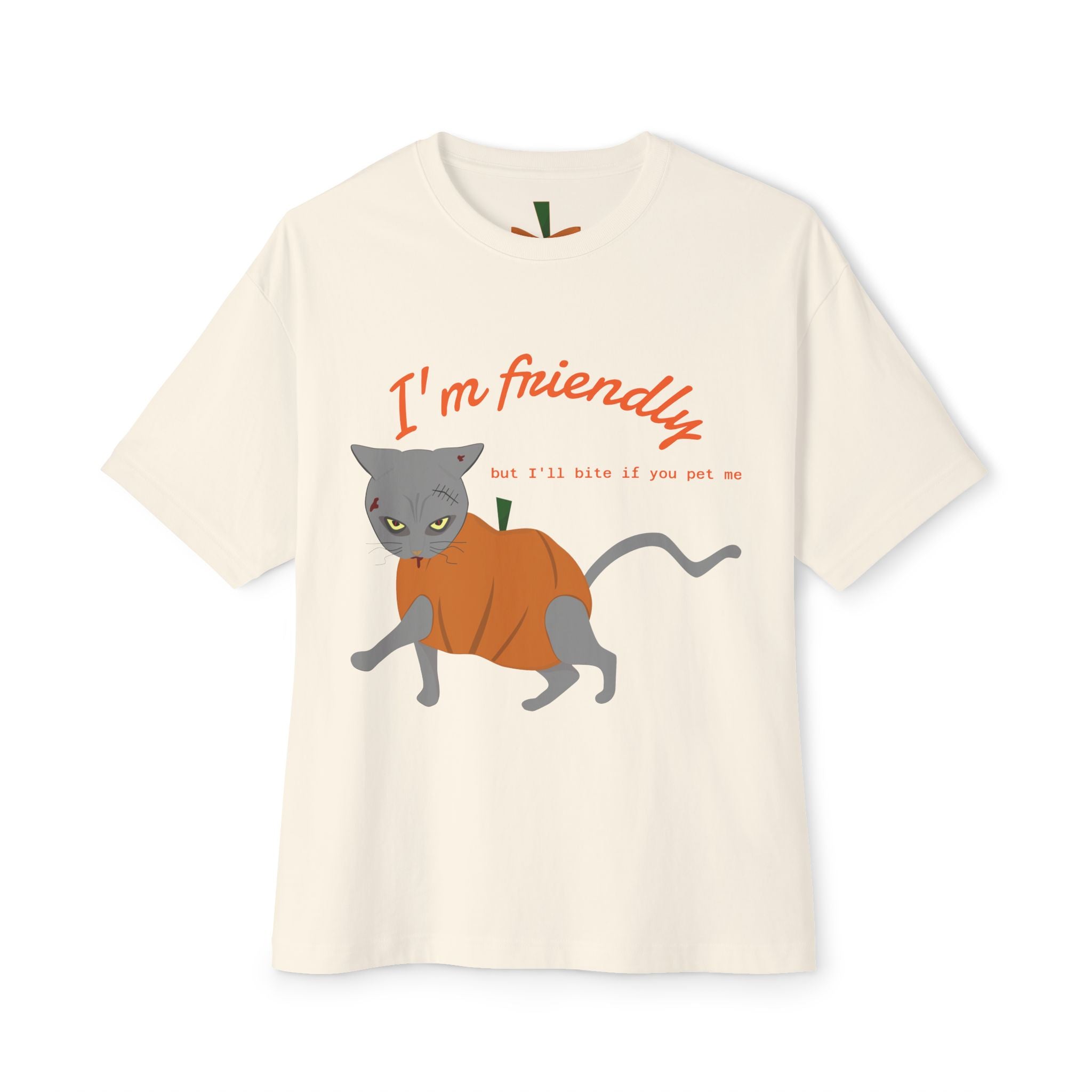 T-Shirt - CAT wearing the pumpkin Halloween Tee