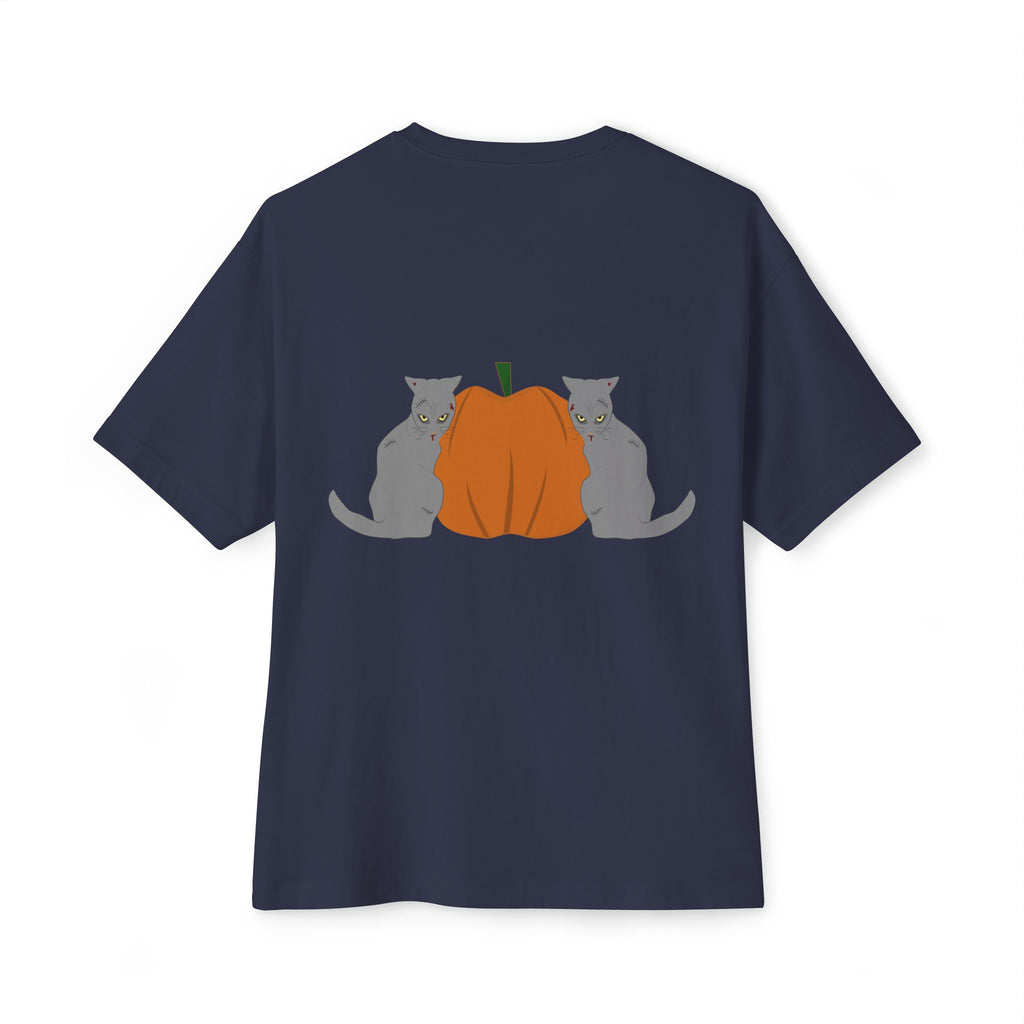 T-Shirt - CAT wearing the pumpkin Halloween Tee