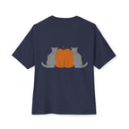 T-Shirt - CAT wearing the pumpkin Halloween Tee