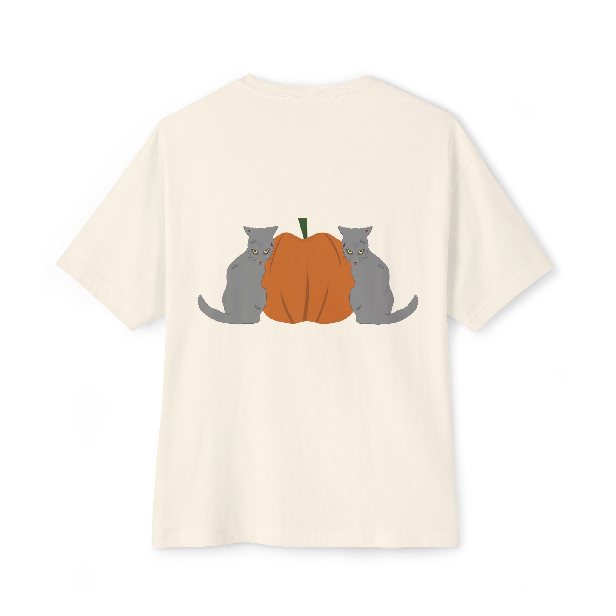 T-Shirt - CAT wearing the pumpkin Halloween Tee