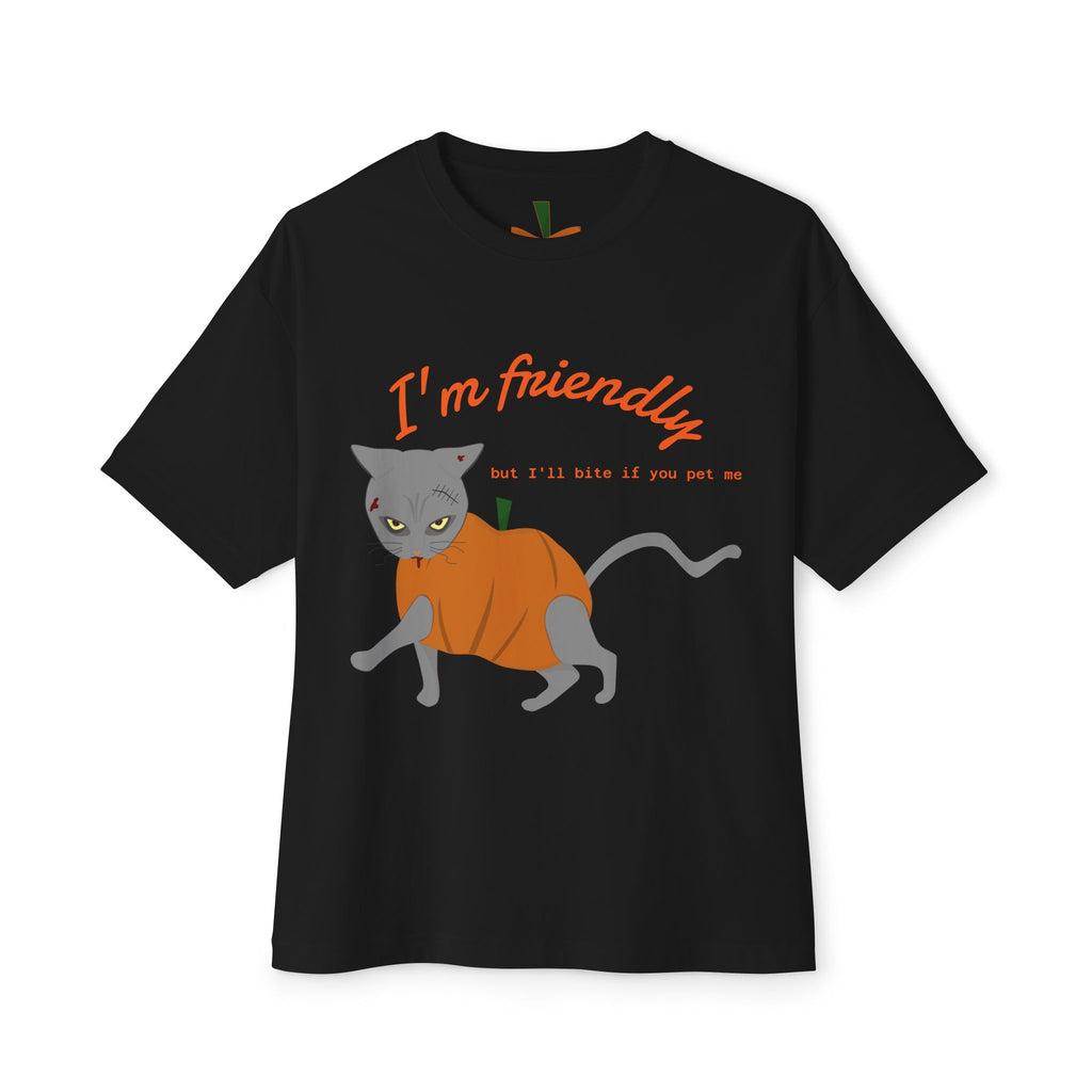 T-Shirt - CAT wearing the pumpkin Halloween Tee